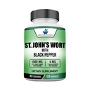 American Standard Supplements St John's Wort 1800mg Per Serving med Black Pepper Fruit Extract - Vegan, Gluten Free, Non-GMO, 120 kapslar, 40 portioner