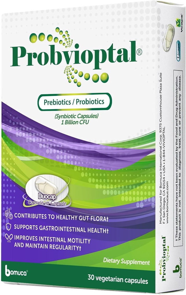 Probvioptal, 30 kapslar, Probiotics & Prebiotics, Duocap, 1 miljarder CFU, Gluten Free