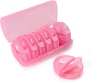 Weekly Pill Organizer 2 gånger om dagen, Travel Pill Box 7 Day, AM PM Twice a Day Pill Case, Portable Daily Vitamin Organizers for Medication, Vitamins, Fish Oil, Supplements