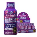 Vitamin Energy B12 11,000% Extra Strength Energy Shot Pink Berry 12 Pack, 260mg Natural Caffeine, B12 & B6, Nootropic Focus, Vitality, Zero Sugar, Gluten-Free, Vegan, Kosher, 1,93 fl oz