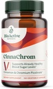BioActive Nutrients CinnaChrom Dietary Supplement - Chromium Picolinate, Cinnamon Capsules - naturliga ingredienser för övergripande hälsa - Vegetabiliskt tillskott, Gluten-Free, 120 kapslar