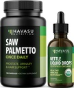 HAVASU NUTRITION Sting Nettle Leaf Extract Liquid Drops (60 portioner) och Saw Palmetto kapslar (100 portioner)