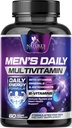 Multivitamin för män - Vitamin A, C, D, E, Zink, Calcium, Multivitaminer för immunhälsostöd, vitamin B12, Mäns dagliga multivitamintillskott kapslar, icke-GMO-mens multi-vitaminer - 60 kapslar