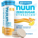 Nuun Zero Sugar Hydration Electrolyte tabletter - Natrium, kalium, klorid, kalcium, magnesium, ljus och läckra frukt smaker, ingen socker, glutenfri, Vegan, blandad Citrus 4 Pack (40 portioner totalt)