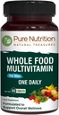 Ren näring hela mat multivitaminer för män | 60 flikar | One-A-Day | 100% RDA | 24 naturliga vitaminer och mineraler | Alla naturliga växtbaserade mäns multivitamin | 2 månader leverans