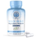 Max-Mag Magnesium L-Threonate Supplement - 105 kapslar Made in USA- Magtein 2000mg Complex med vitamin D3 och K2 för sömn, humör och hjärnmagnesium L Threonate Capsules Nutrition av MaxLife Naturals