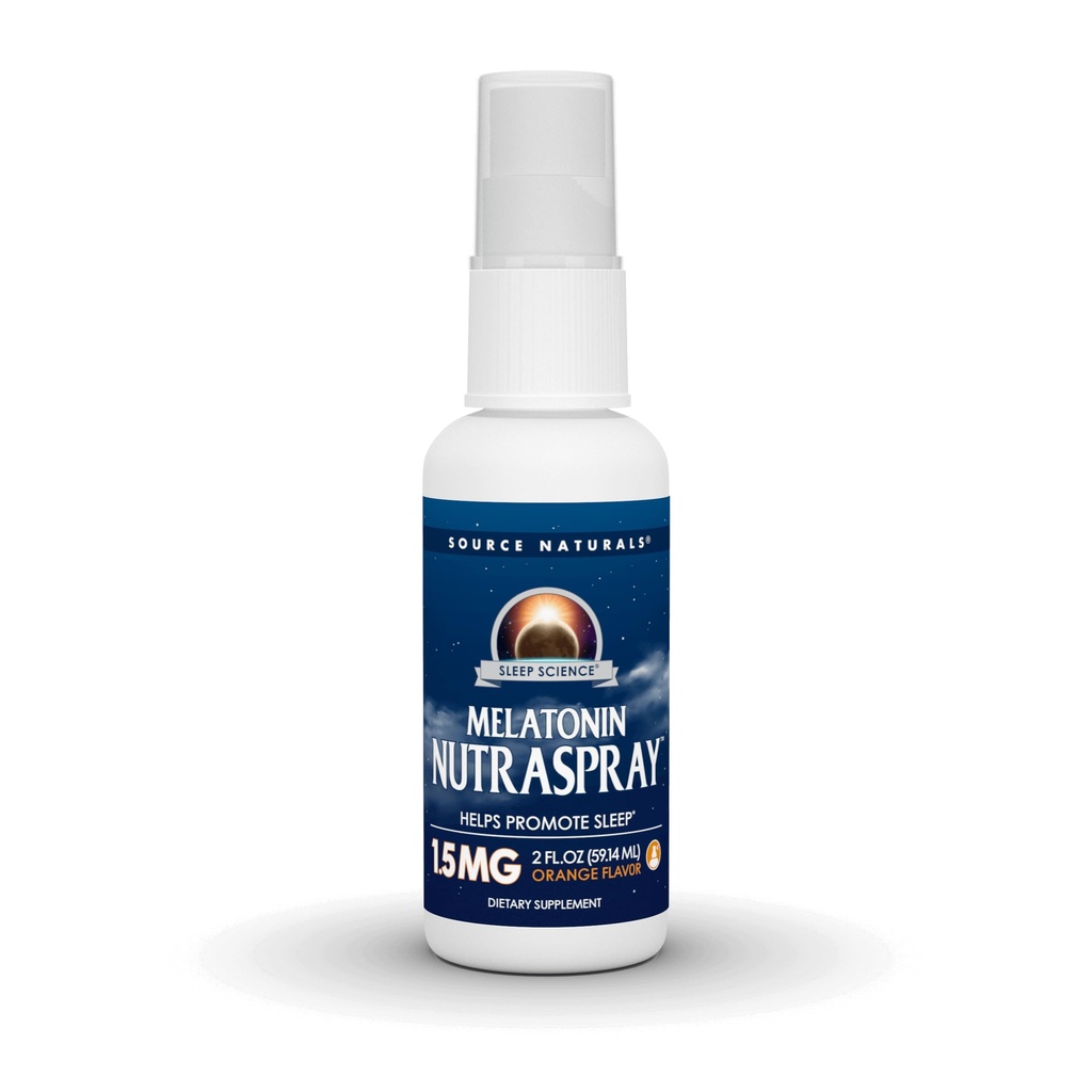 Source Naturals Sleep Science Melatonin NutraSpray -Orange smaksatt - 1,5 mg - 2 Fluid oz
