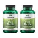 Swanson Milk Thistle - Herbal Liver Support Supplement - Natural Formel som hjälper till att upprätthålla övergripande hälsa och välbefinnande - (100 kapslar, 500 mg varje) 2 Pack
