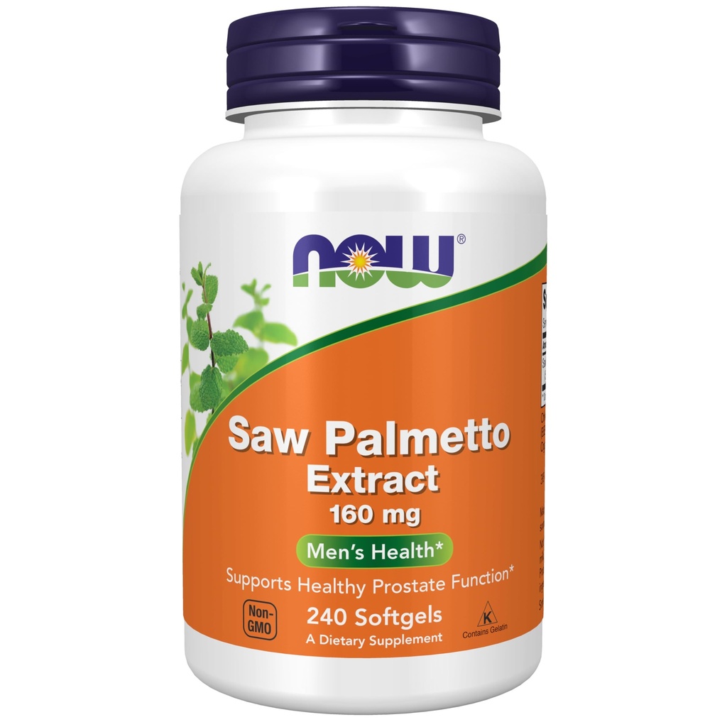 Nu livsmedelstillskott, Saw Palmetto Extract (Serenoa repens) 160 mg, Mäns hälsa *, 240 Softgels