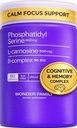 Fosfatidylserin 600 mg med L-Carnosine 500 mg + B6, B12 & Folate - Non-Soy Sunflower Lecithin PS Complex - Plant-Based, Non-GMO - Stöder kognitiv funktion, Cell Membran Integritet - 60 kapslar