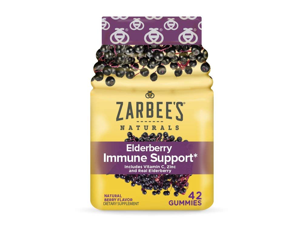 Zarbees vuxna Elderberry Immune Support Gummies, Berry 42ct
