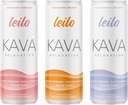 LEILO | Kava Powered Sparkling Relaxation Drink | Classic Variety-Pack - Inkluderar: Raspberry Hibiscus, Tangerine Mango, BlackBerry Orange | 12 fl oz Cans (Pack av 12)