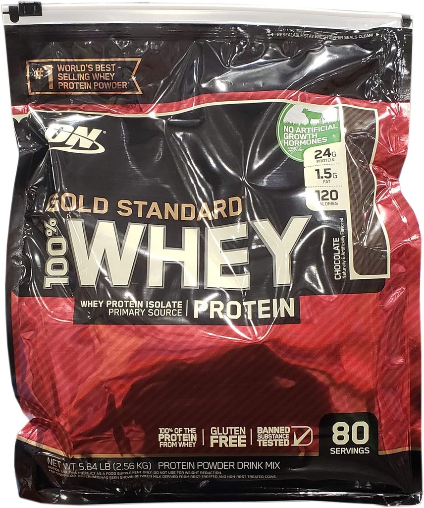 Optimum Nutrition 100 % Whey Chocolate Gold Standrad, 5,64 pund
