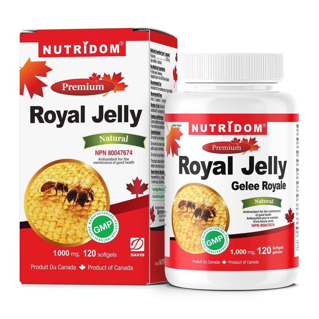 Nutridom Royal Jelly 1000mg, 120 mjukgels (En flaska)