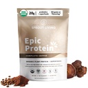 Sprout Living, Epic Protein, Plant Based Protein & Superfoods Powder, Complete Coffee | 20 Grams Organic Protein Powder, Adaptogens, Mushrooms, Vegan, Non-GMO, Gluten Free (1 pund, 12 portioner)