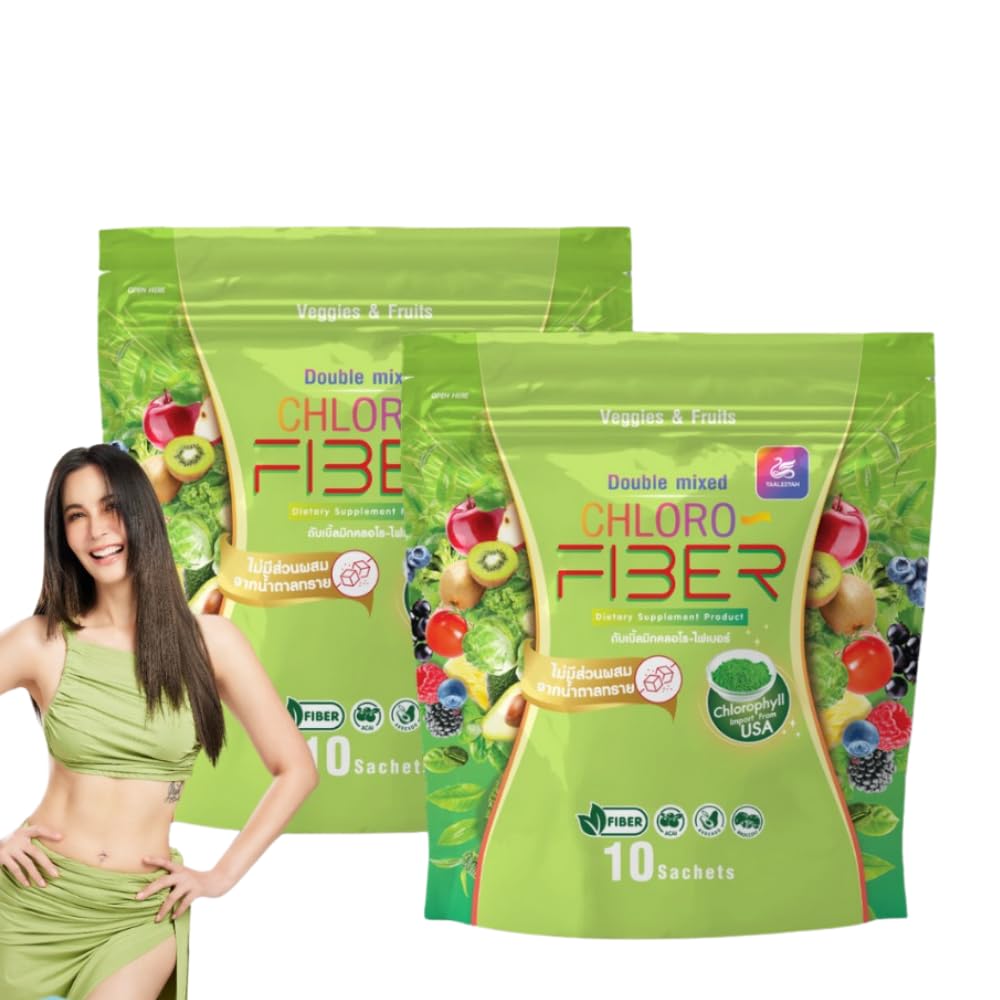 Generisk YaaleeyahDouble Mixed Chloro-Fiber Veggies & Fruits 1Pcs 10 påsar, Set 2Pcs.