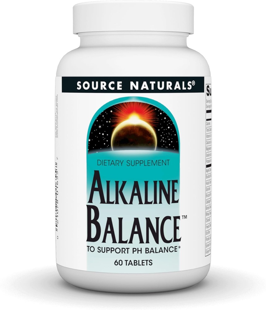 Källa Naturals Alkalisk balans, för att stödja PH Balance *, 60 tabletter