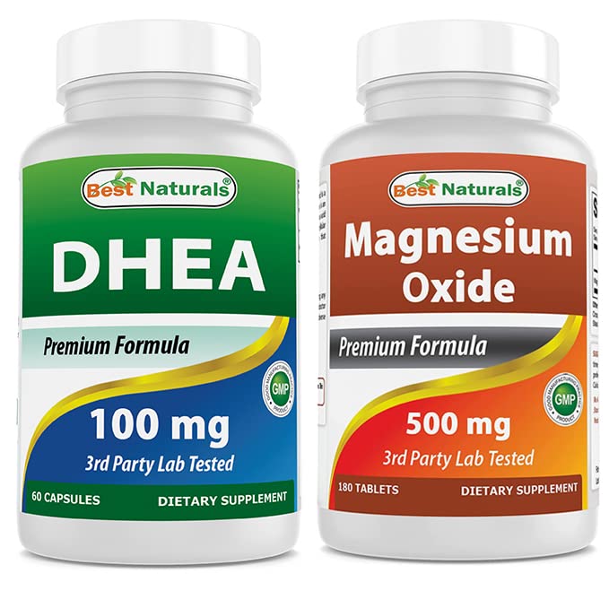 Bästa Naturals DHEA 100 mg & Magnesium Oxide 500 mg