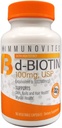 IMMUNOVITES High Dose Biotin (som d-Biotin, USP) 100mg (ekvivalent till 100.000mcg) 90 kapslar, hög styrka