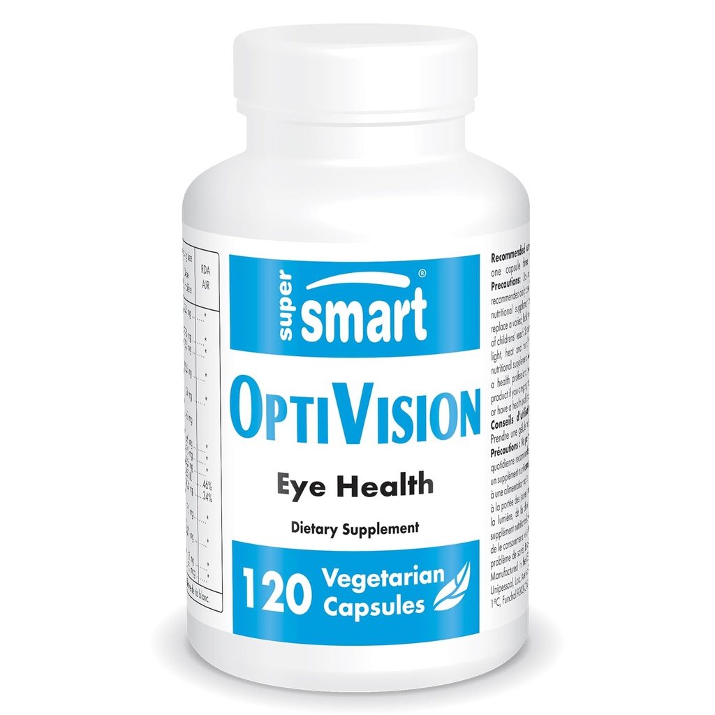 Supersmart - OptiVision (Avancerad Formel) - med Bilberry Extract, Black Currant, Lutein, Zeaxanthin, Astaxanthin - Eyes Supplement | Non-GMO & Gluten Free - 120 Vegetariska kapslar
