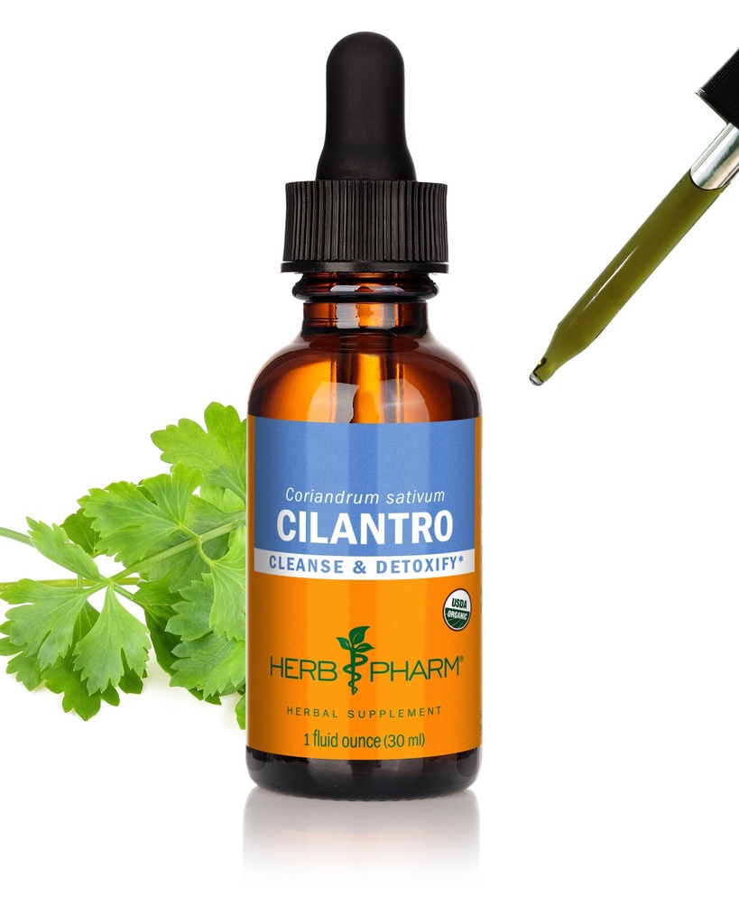Herb Pharm Certified Organic Cilantro Extract för rengöring och avgiftning Support - 1 Ounce