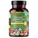 Plant.O Organic Super Greens [Fruit & Veggie Supplement] High Absorption Antioxidanter från Green Powder med Alfalfa, Beet Root, Tart Cherry för Immune Support, Gut Health, Energy, 60 Veggie tabletter