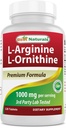 Bästa naturliga L-arginin L-Ornithine - 1000mg per portion - 120 tabletter - Icke-GMO & Gluten Free (120 greve av 1)