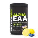 NutraBio Alpha EAA - All-Day Aminosyror för muskeltillväxt och hydrering - Essentiella aminosyror med nootropics & Adaptogens - Full Spectrum EAA BCAA Powder - 30 portioner - Blueberry Lemonade