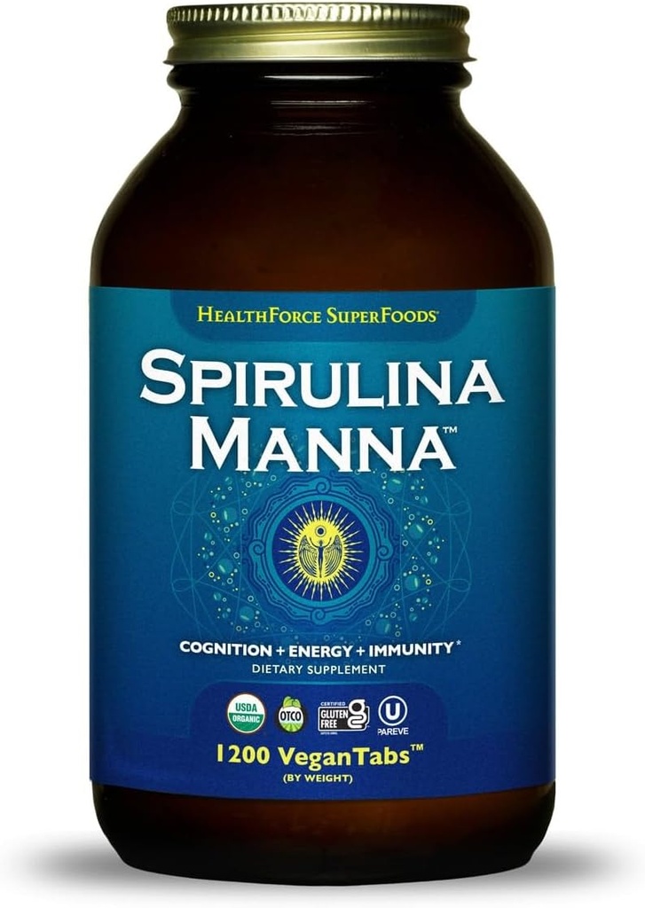 HealthForce SuperFoods Spirulina Manna - Tablet - 1200 Vegan tabletter