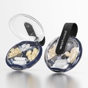 Small Pill Case, Cute Pill Box för Purse & Pocket, 4 Compartment Removable Pill Holder, Portable Travel Pill Organizer för vitaminer, kosttillskott, fiskoljor (Black)
