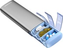 Vaydeer Metal Travel Pill Organizer, 7 Day Weekly Pill Box, Large Capacity Daily Cute Pill Case för kosttillskott, piller, vitaminer och medicinering (små, gröna)