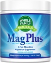 Magnesiumpulvertillskott - MagPlus - Naturligt Calm Magnesiumdryck - Magnesiumtillskott för muskler, sömn och förstoppning lättnad (unflavored)