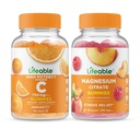 Livlig vitamin C 750mg + Magnesium 85mg, Gummies Bundle - Great Tasting, Vitamin Supplement, Gluten Free, GMO Free, Chewable Gummy