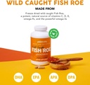 Paleovalley Wild fångade Fish Roe - DHA / EPA, Full Spectrum Omega -3 Fatty Acids - Inflammation, Vision, Mood, Immunity Boost - 28 portioner