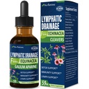 Cleavers Lymphatic Drainage Drops för Lymph System Detox Cleanse, Lymphedema Support Supplement Formula w / Echinacea, Cats Claw, Red Clover Extract Tincture, Använd med Lymph Massage Tool. 2oz