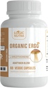 L-Ergothioneine Plus Organic Blend of Cordyceps Mushroom, Lion’s Mane, Reishi, Astragalus, Siberian Ginseng, Ashwagandha – 60 Caps