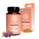 OAT MAMA Organic Lactation Supplement - "Slay Mama" Välsignad Thistle & Fenugreek Capsules - Herbal Lactation Blend, Postpartum Stöd för amning Moms