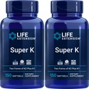 Life Extension Super K, 150 Softgels (Pack of 2) med vitamin K och K2