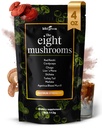KIKI Green 8 Mushrooms Powder Extract - 4 oz Adaptogenic Complex för kaffe och smoothies - Lion's Mane, Chaga, Reishi, Cordyceps, Maitake, Shiitake - Fokus och energi