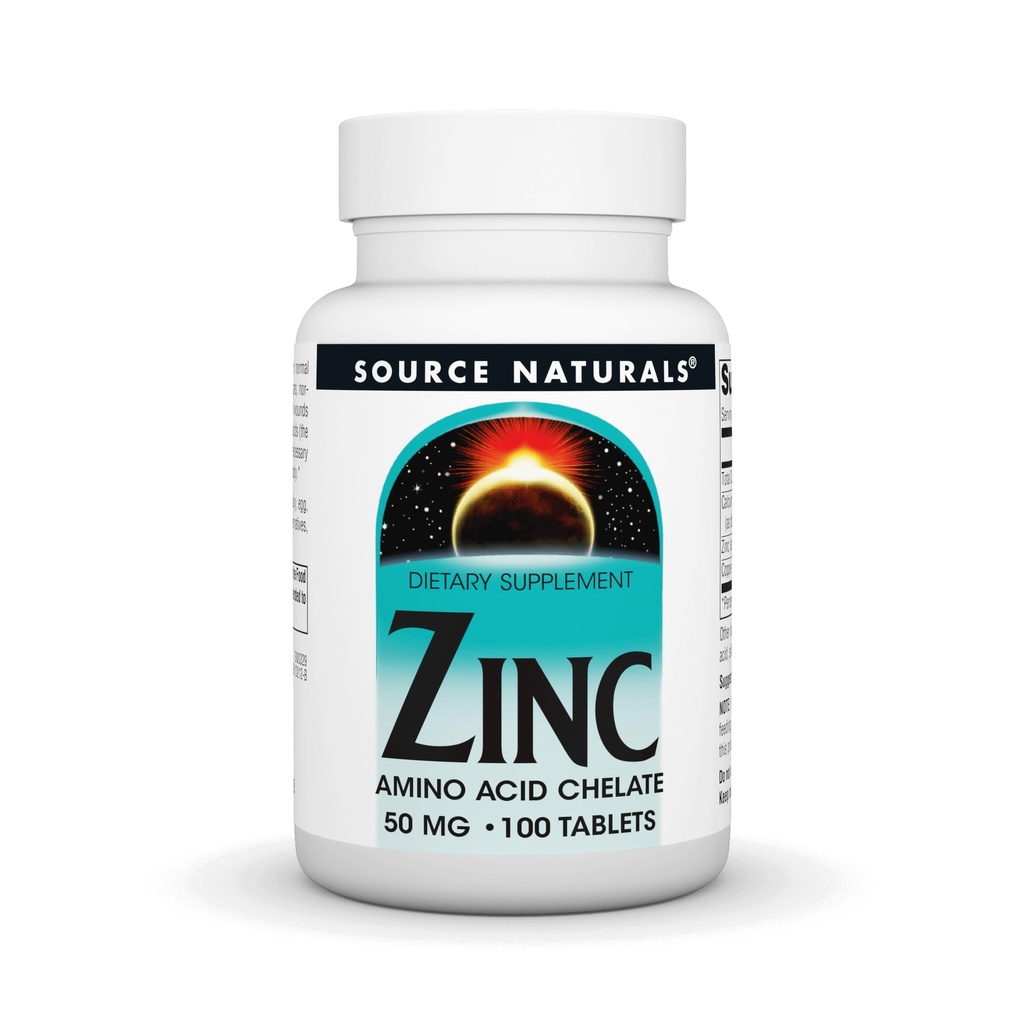 Källa Naturals Zink Amino Acid Chelate - 50mg - 100 tabletter