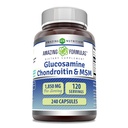 Fantastiska formler Glukosamin Chondroitin & MSM Supplement | 1850 Mg per portion | 240 kapslar | Non-GMO | Gluten-Free | Made in USA