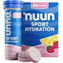 Nuun Sport Electrolyte tabletter med Magnesium, Calcium, kalium, klorid och natrium, Gluten Free & Vegan, jordgubbe Lemonade, 8 Pack (80 portioner totalt)