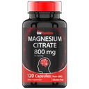 TNVitamins Magnesium Citrate 800 MG - 120 kapslar | Två månaders leverans! | Pure Magnesium Citrate Powder Capsules | Citrato De Magnesio | Non-GMO | Producerad i USA!