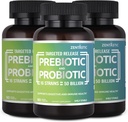 Zentastic Probiotics & Prebiotika Supplement - 50 miljarder CFU - för Män & kvinnors immun & Digestive Health - 16 Stammar - Shelf Stable - 180 fördröjd frisättning Veggie Capsules