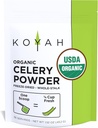 KOYAH - Organic USA Grown Celery Powder (1 Scoop = 1/4 Cup Fresh): 36 portioner, Freeze-Dried, Whole-Stalk Powder