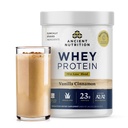 Ancient Nutrition Grass Fed Whey Protein + Fat Loss Blend, Vanilla Cinnamon, 23g Protein, främjar fettförlust och öka metabolism, organisk regenerativ A2 / A2 Milk Protein, 18 portioner