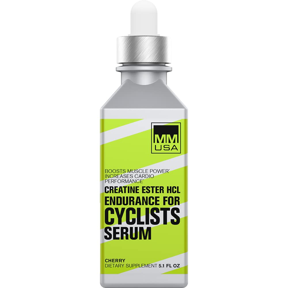 MMUSA Cyclist-Optimized Creatine Serum. Förstärker Cycling Sports Performance, ökar Nitric Oxide Levels, Stamina, Energy, Endurance & Focus. Kämpar trötthet och mjölksyra byggs upp. Cherry, 5.1 Fl Oz