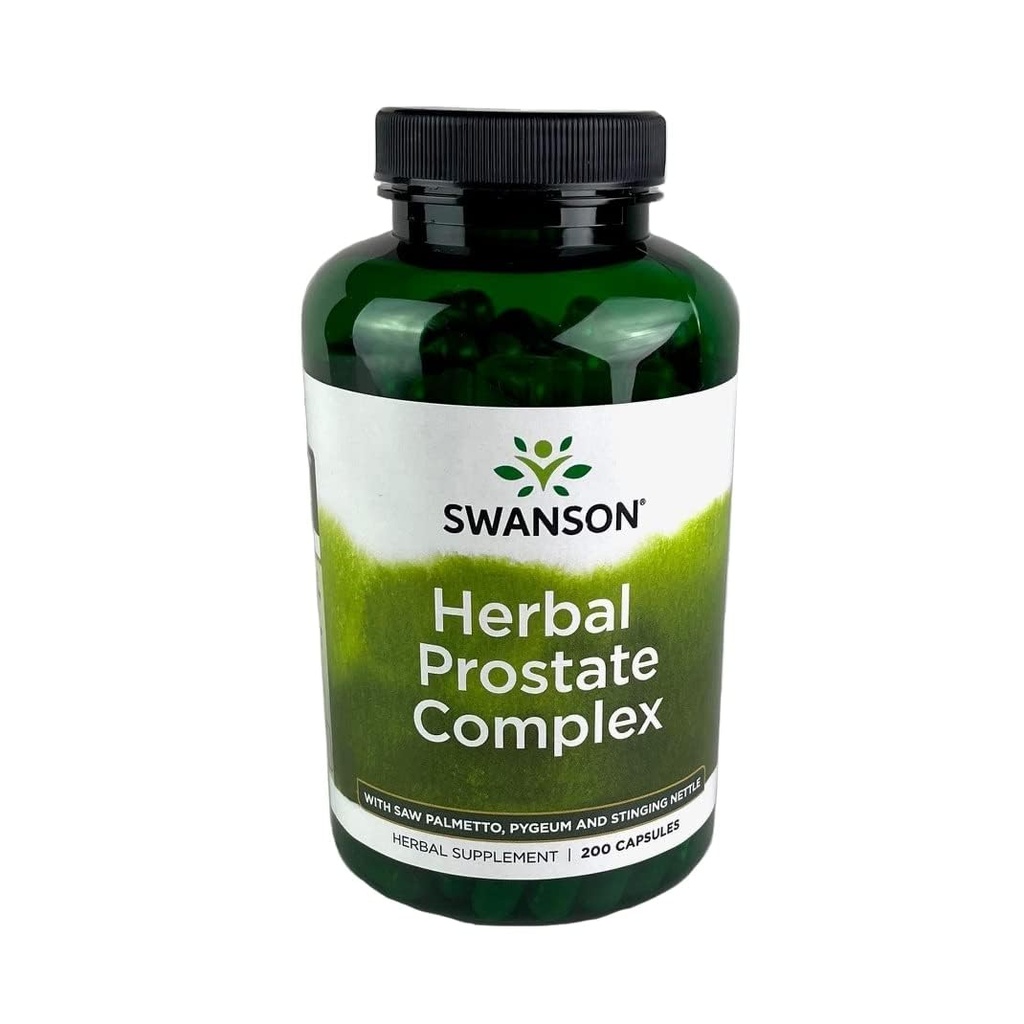 Swanson Herbal Prostate Complex - Mäns Supplement - Funktioner Pygeum, Saw Palmetto & Stinging Nettle - (200 kapslar)
