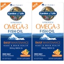 Garden of Life EPA/DHA Omega 3 Fiskolja - Minami Natural Brain Function, Heart and Mood Supplement, 120 Count (60-ct 2-Pack)