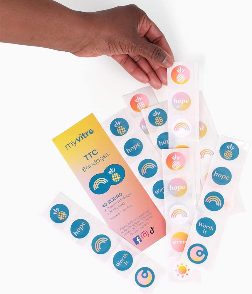 MyVitro Rainbow Pineapple Bandages | Perfekt för IVF Shots | 40 Räkna